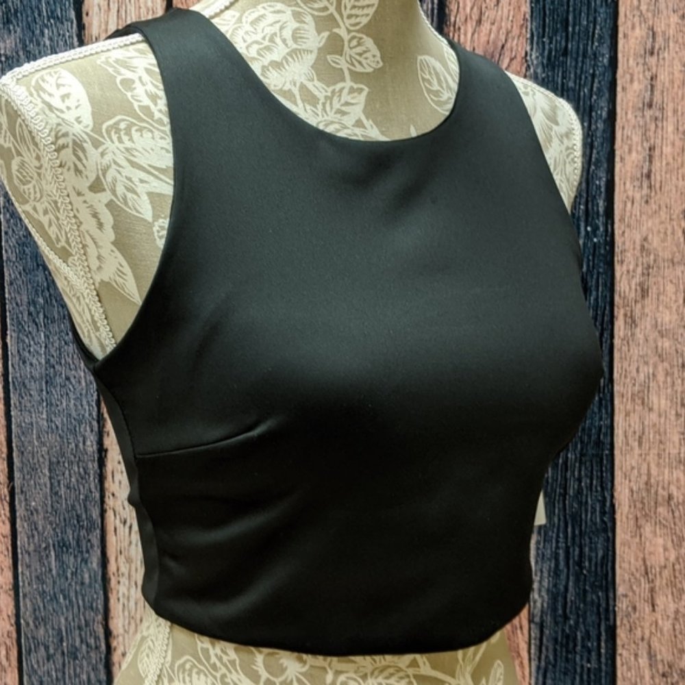 Black Crop Prom Separates Top